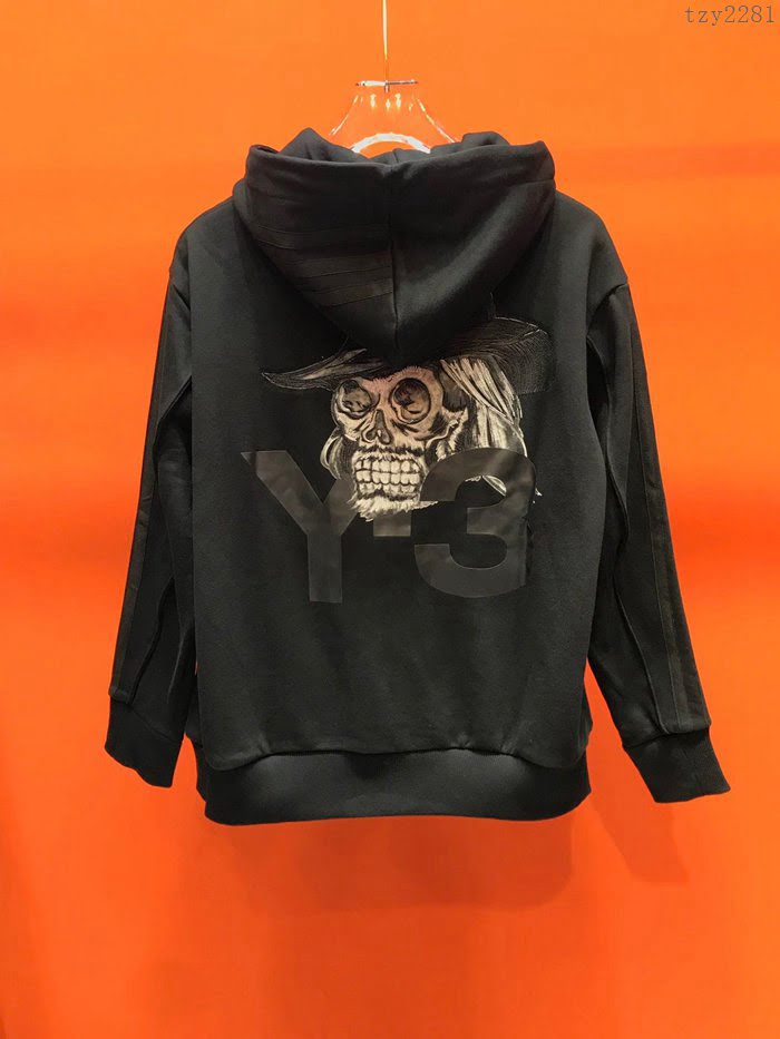 Y-3男裝 19/20FW新款衛衣 超厚高品質 男士連帽套頭黑色衛衣  tzy2281