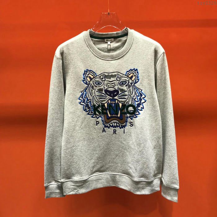 Kenzo男裝 19/20FW新款 最高品質 Kenzo灰色休閒衣 高田賢三男士圓領套頭衛衣 秋冬時尚單品  tzy2328
