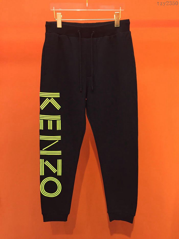 Kenzo 19/20FW新款 最高品質 高田賢三男士黑色衛褲 運動休閒褲 男士秋季最新單品  tzy2350