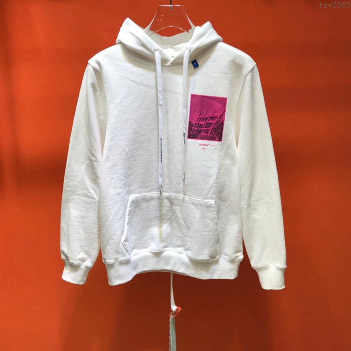 OffWhite男裝 19-20FW新款 最高品質 off男士連帽套頭白色衛衣 男士秋季最新單品  tzy2363