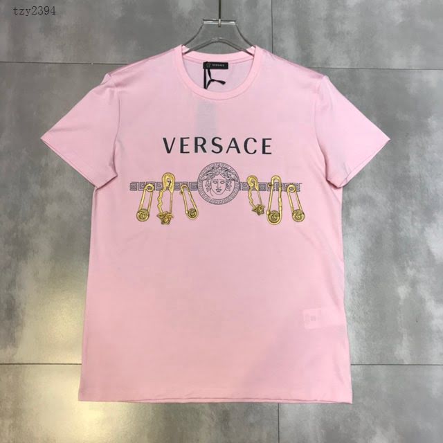 Versace男短袖 範思哲2020新款男裝 重工釘珠片男T恤  tzy2394