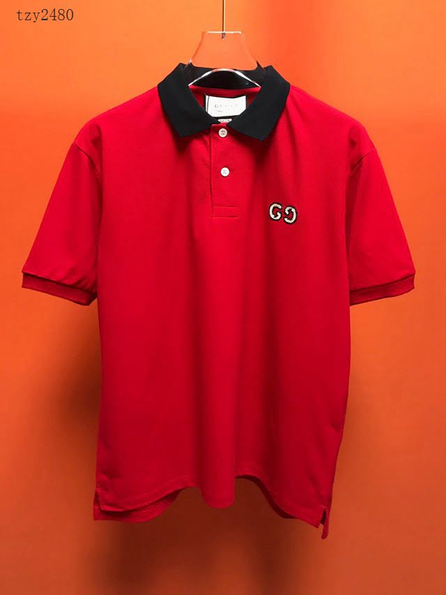 Gucci男T恤 2020新款 原版定制珠地棉 頂級品質 古馳POLO衫  tzy2480