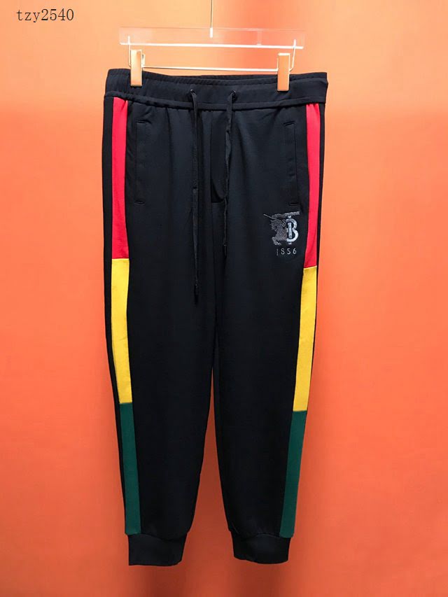 Burberry男休閒褲 巴寶莉2020新款立體剪裁拼色衛褲 Burberry男士運動褲  tzy2540