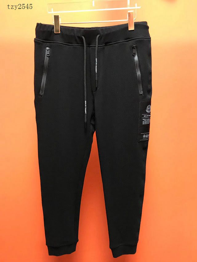 Moncler男裝 2020新款立體剪裁衛褲 Moncler黑色休閒男士長褲  tzy2545