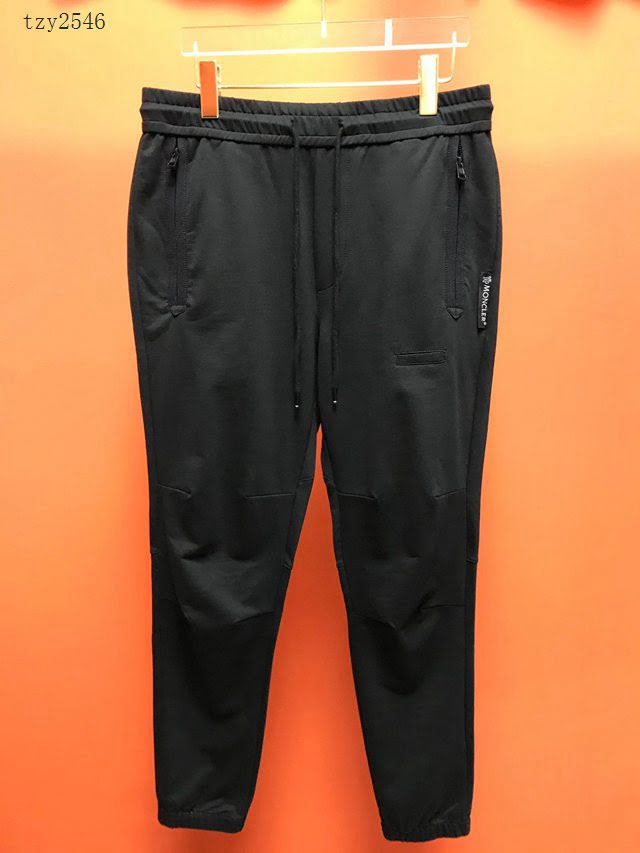 Moncler男裝 2020新款立體剪裁衛褲 Moncler黑色休閒男士長褲  tzy2546