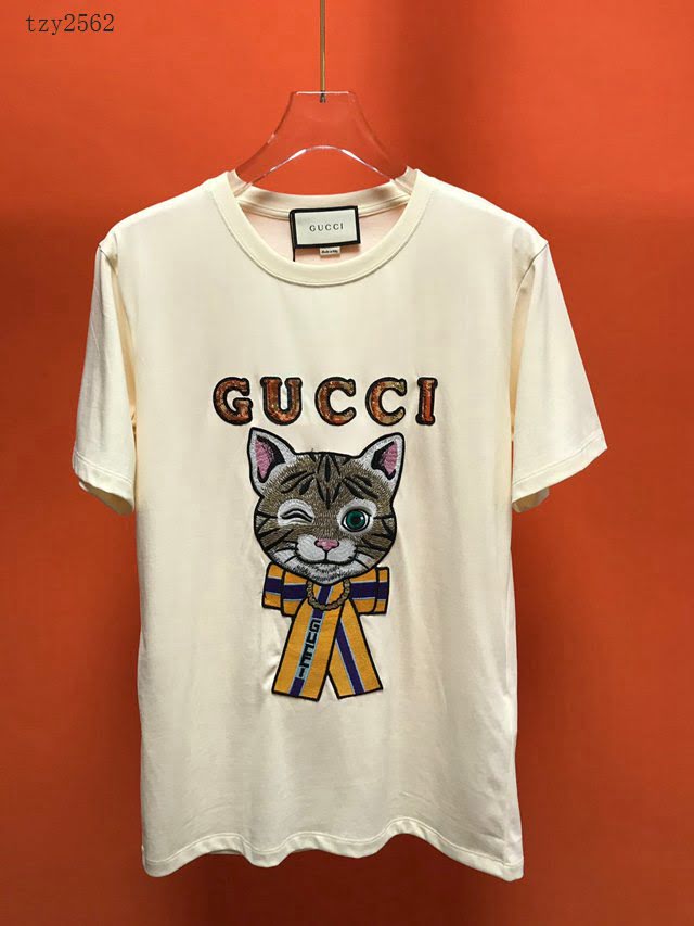 Gucci男T恤 2020新款短袖衣 男女同款 最高品質 古奇女款短袖  tzy2562
