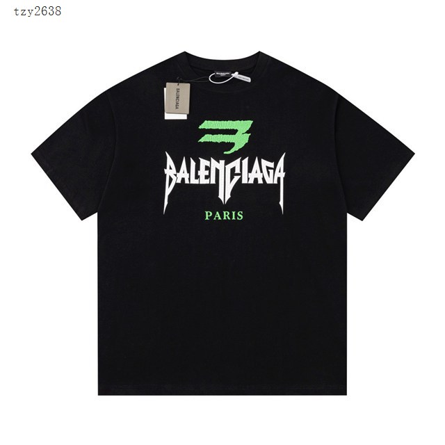 Balenciaga專櫃巴黎世家2023SS新款龜裂印花T恤 男女同款 tzy2638