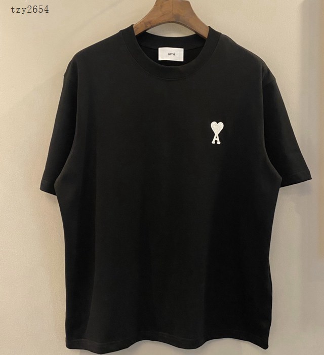 Ami專櫃2023SS新款香港限定款刺繡T恤 男女同款 tzy2654