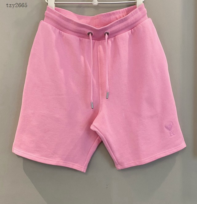 Ami專櫃2023SS新款愛心刺繡五分短褲 男女同款 tzy2665