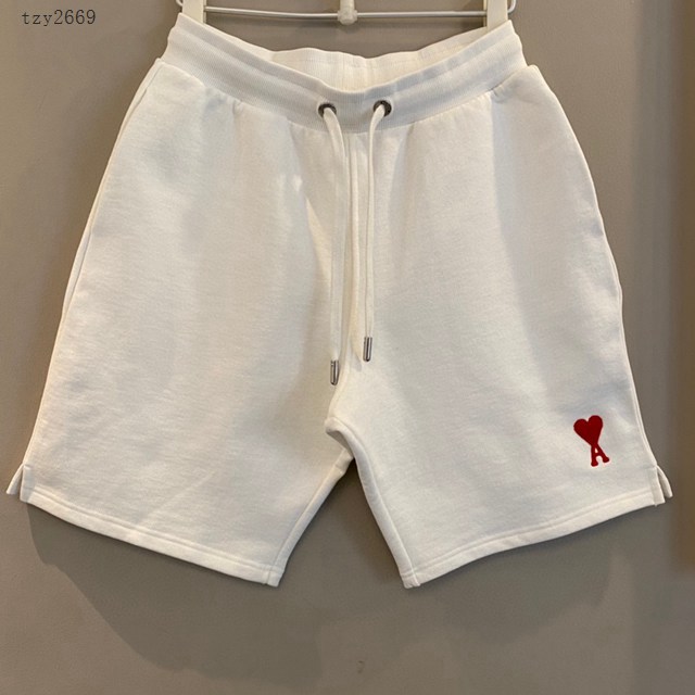 Ami專櫃2023SS新款愛心刺繡五分短褲 男女同款 tzy2669