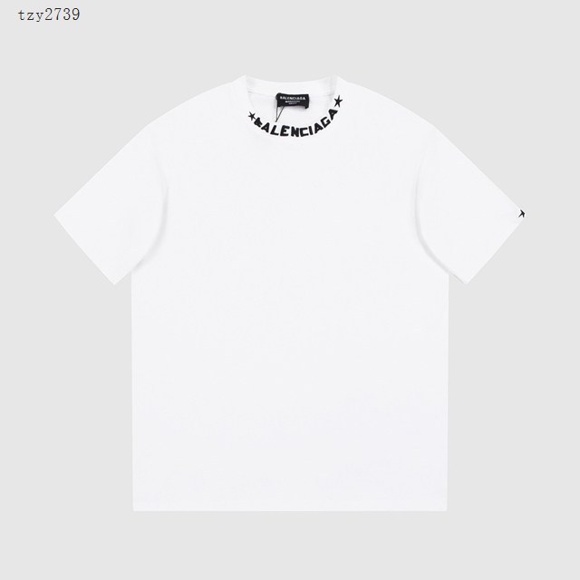 Balenciaga專櫃巴黎世家2023SS新款刺繡T恤 男女同款 tzy2739
