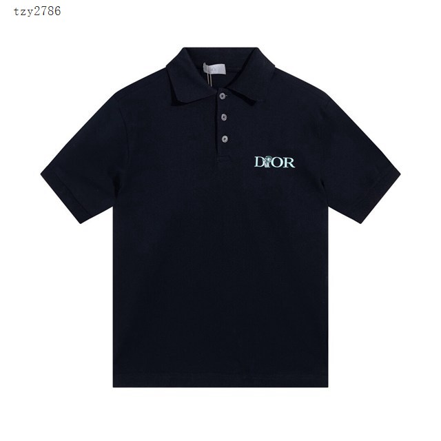 Dior專櫃迪奧2023SS新款刺繡Polo短袖T恤 男女同款 tzy2786