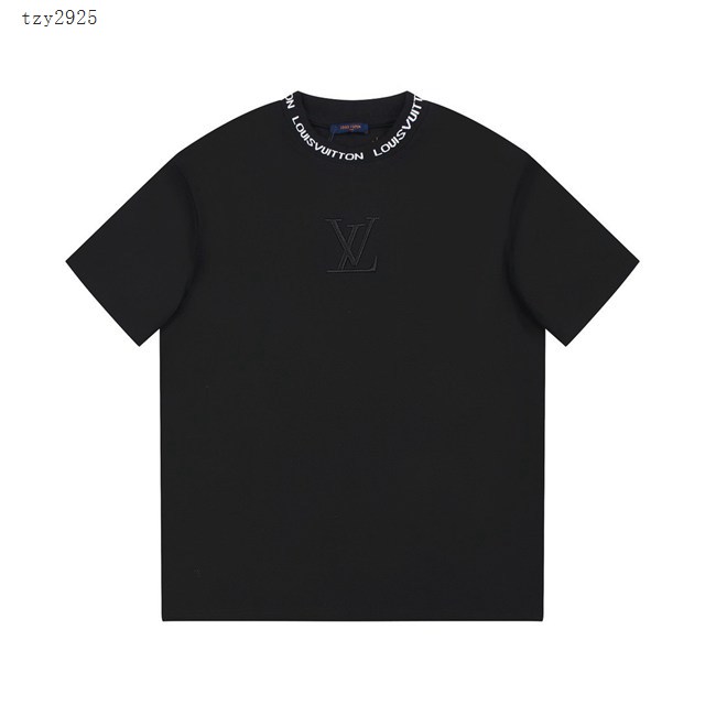 Louisvuitton路易威登Lv專門店2023SS新款刺繡提花螺紋T恤 男女同款 tzy2925