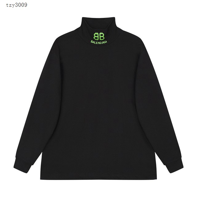 Balenciaga專櫃巴黎世家2023FW新款印花高領長袖打底衫 男女同款 tzy3009