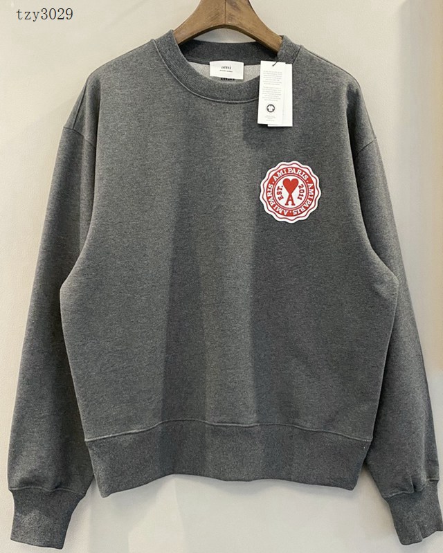 Ami專櫃2023FW新款章仔刺繡圓領衛衣 男女同款 tzy3029