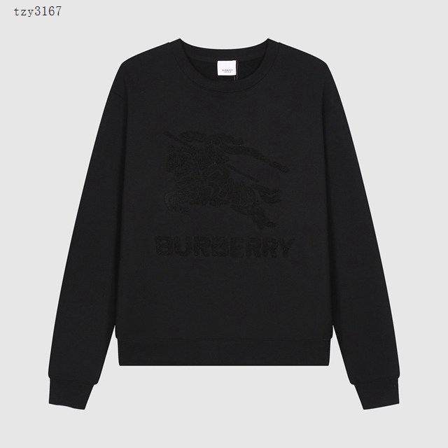 Burberry專櫃巴寶莉2023FW新款毛巾繡圓領衛衣 男女同款 tzy3167
