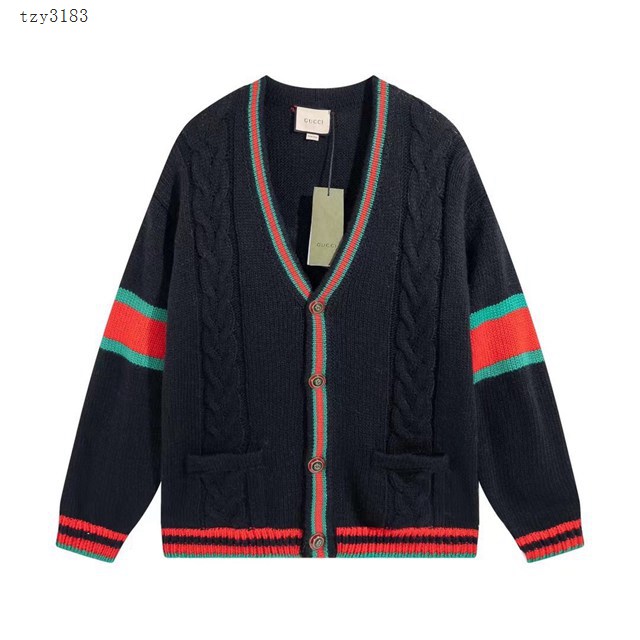 Gucci古奇專櫃古馳2023FW新款針織提花開衫毛衣 男女同款 tzy3183