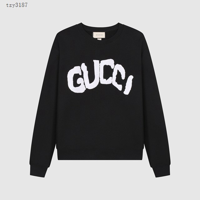 Gucci古奇專櫃古馳2023FW新款毛巾繡圓領衛衣 男女同款 tzy3187