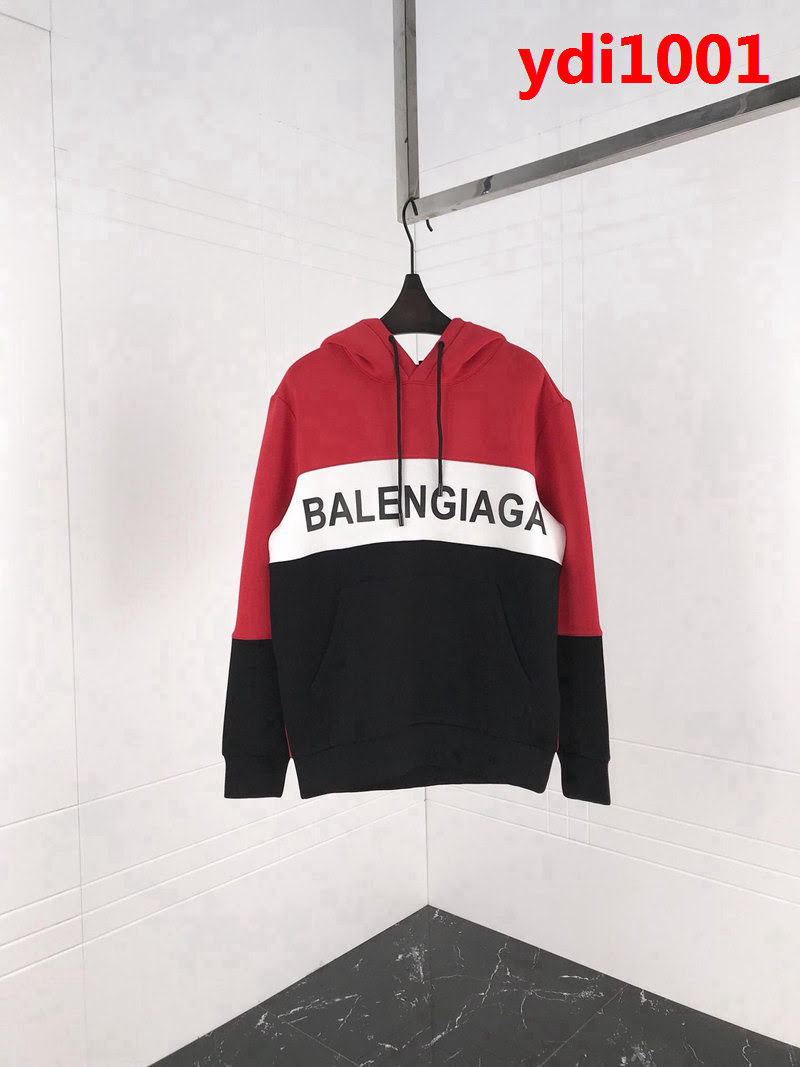 BALENCIAGA巴黎世家  18ss秋冬新款 撞色拼接 太空棉連帽衛衣 ydi1001