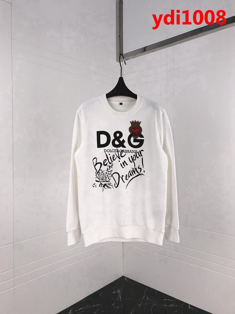 DＧ杜嘉班納 18SS秋冬新款 愛心皇冠 塗鴉字母印花 純棉衛衣 ydi1008