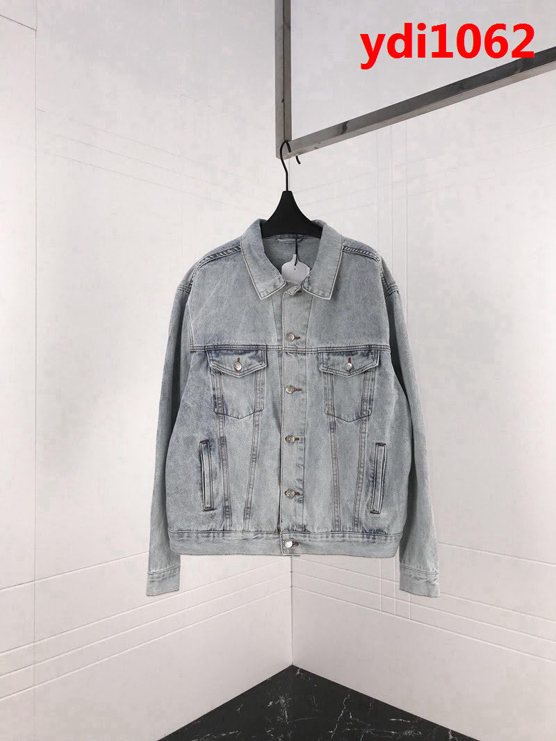 BALENCIAGA巴黎世家 新款 背後字母logo牛仔外套 明星同款 情侶款 ydi1062