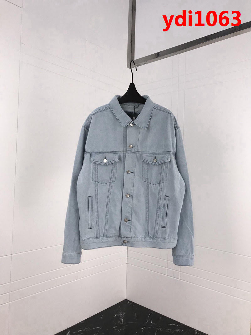 BALENCIAGA巴黎世家 新款 背後字母logo牛仔外套 明星同款 情侶款 ydi1063