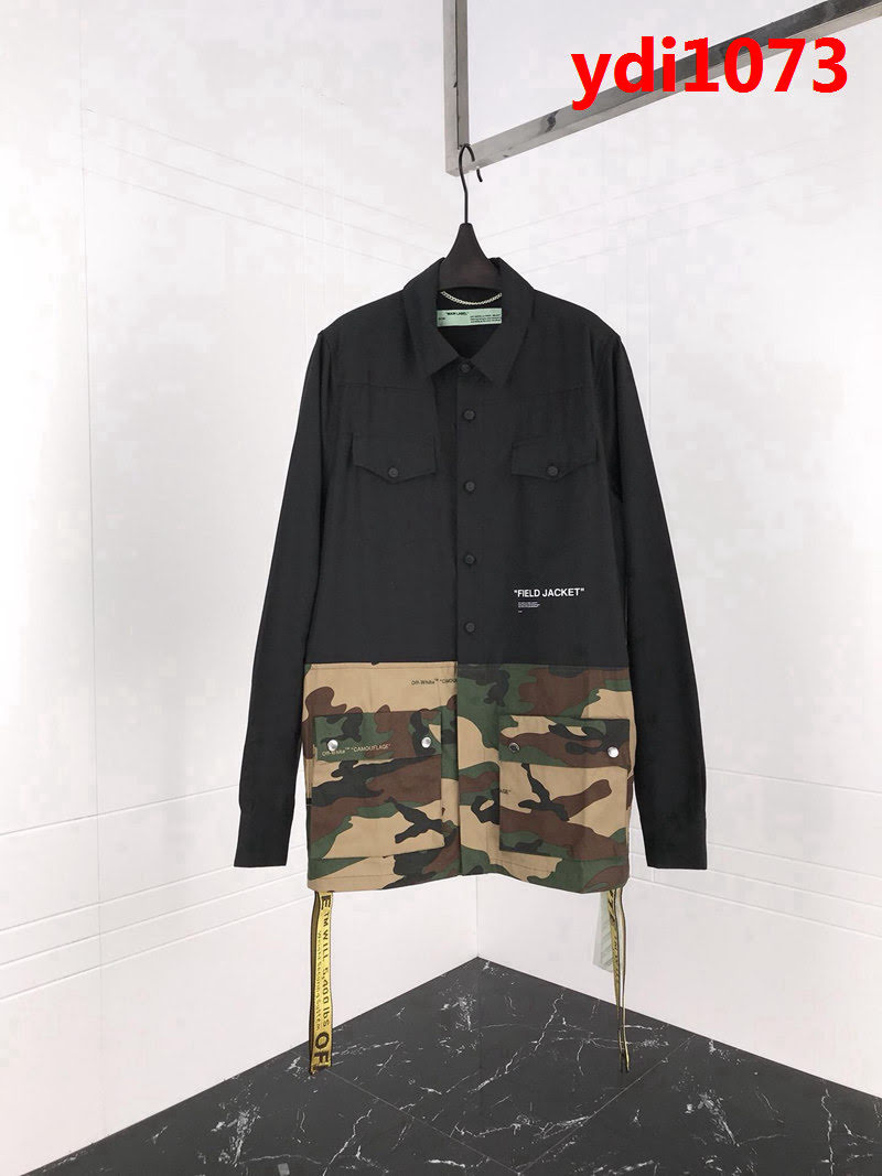 OFF WHITECAMOUFLAGE FIELD JACKET迷彩夾克外套 迷彩綠色長袖野戰夾克 ydi1073