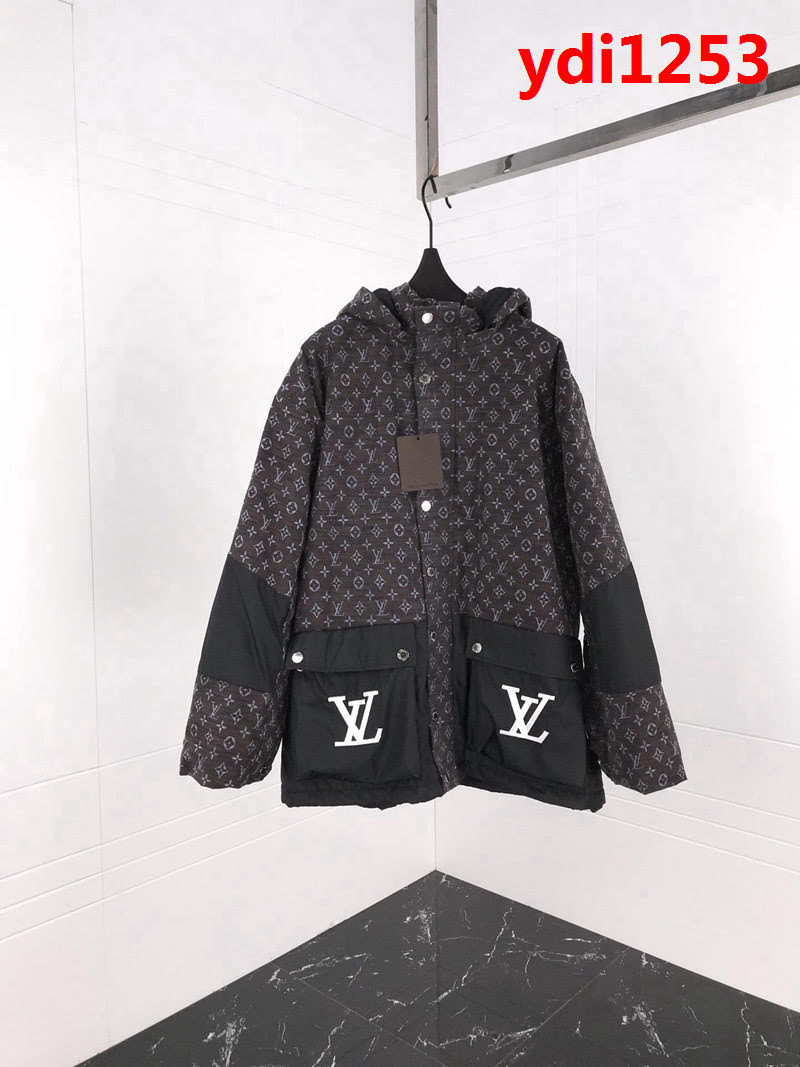 LV路易威登 X suP聯名款 18ss秋冬新款 經典老花Logo 重工刺繡 棉服外套 OS寬鬆版型 情侶款 ydi1253