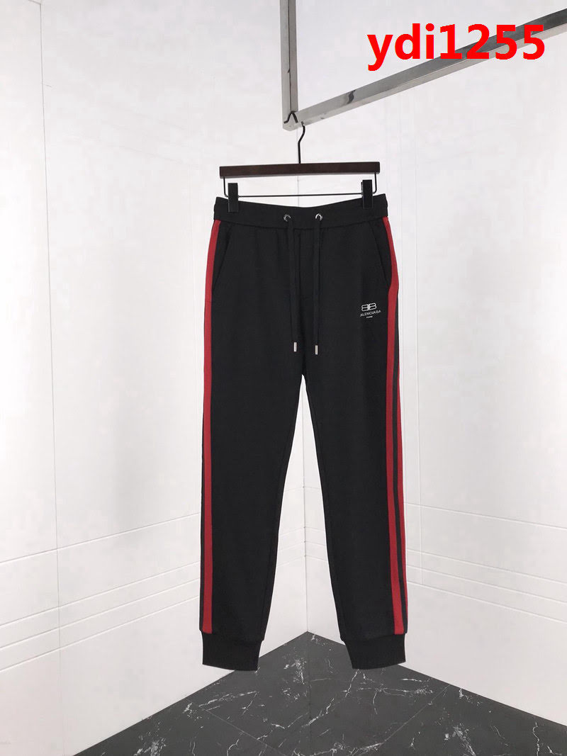 BALENCIAGA巴黎世家 18ss秋冬新款 字母小logo 純棉男款休閒褲 黑色 ydi1255