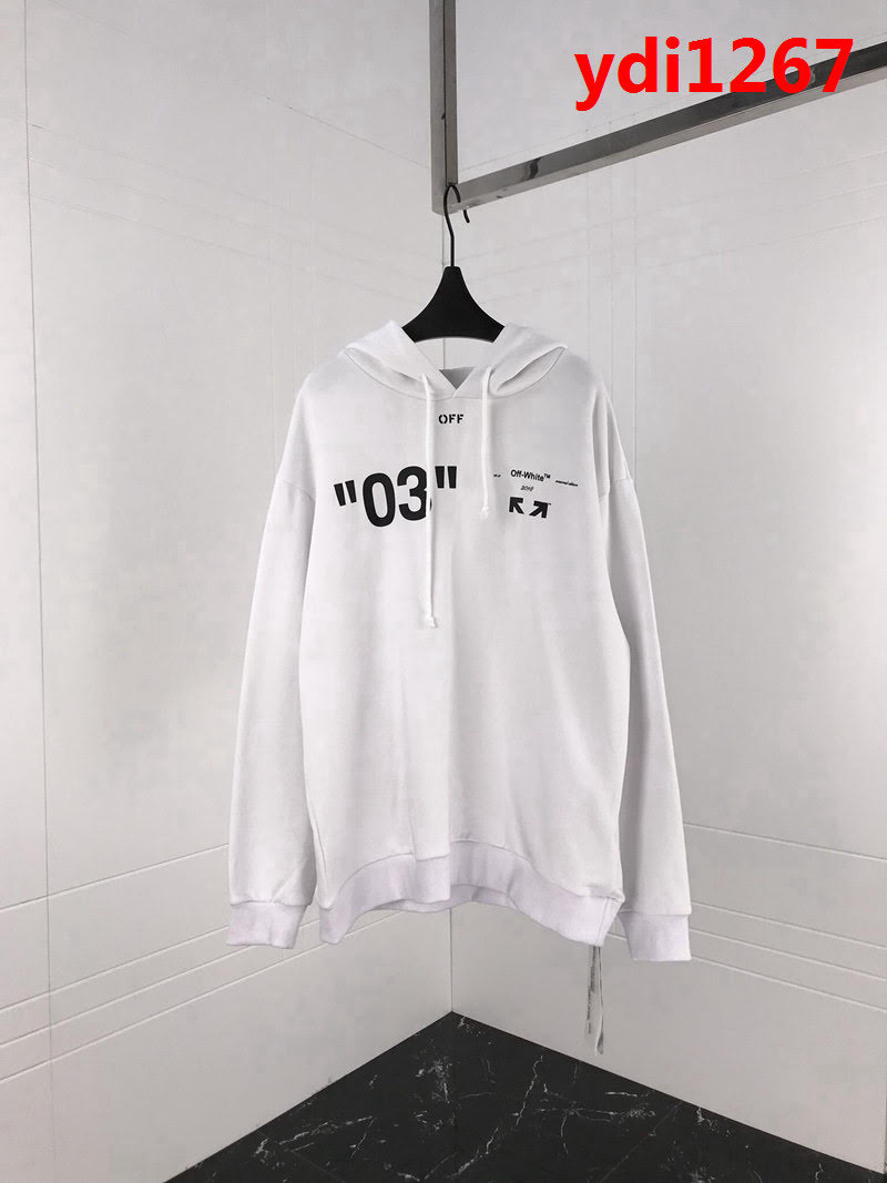 OFF Whitefor all系列 03支線 純棉帽衫 情侶款 ydi1267
