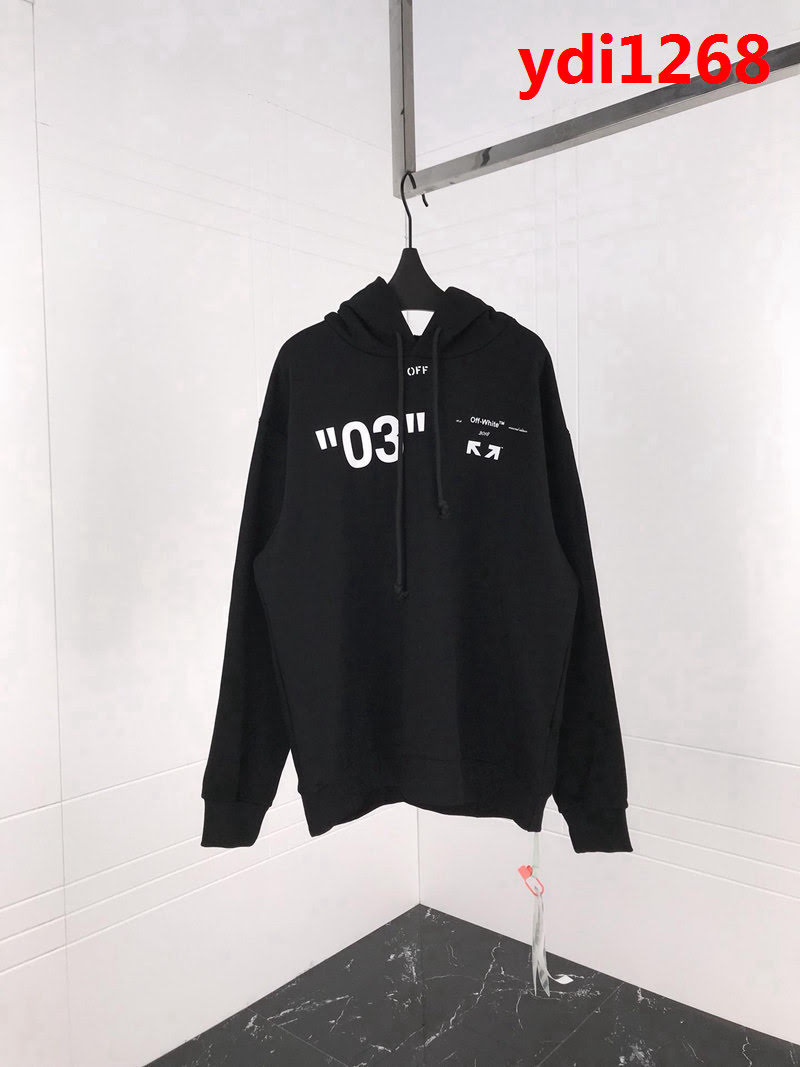 OFF Whitefor all系列 03支線 純棉帽衫 情侶款 ydi1268