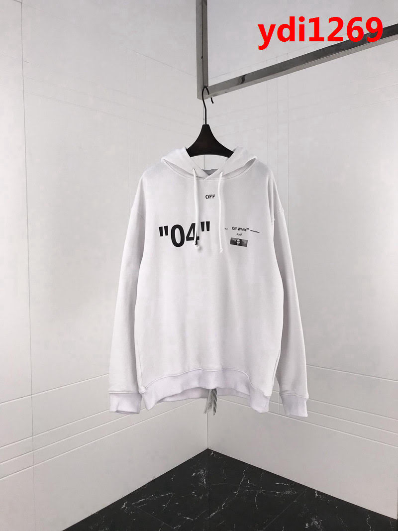 OFF Whitefor all系列 03支線 純棉帽衫 情侶款 ydi1269