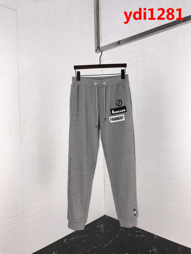 MONCLER蒙口X Fragment18SS蒙口藤原浩閃電限定款 雙LOGO毛巾布刺繡 Backstag男款衛褲 ydi1281