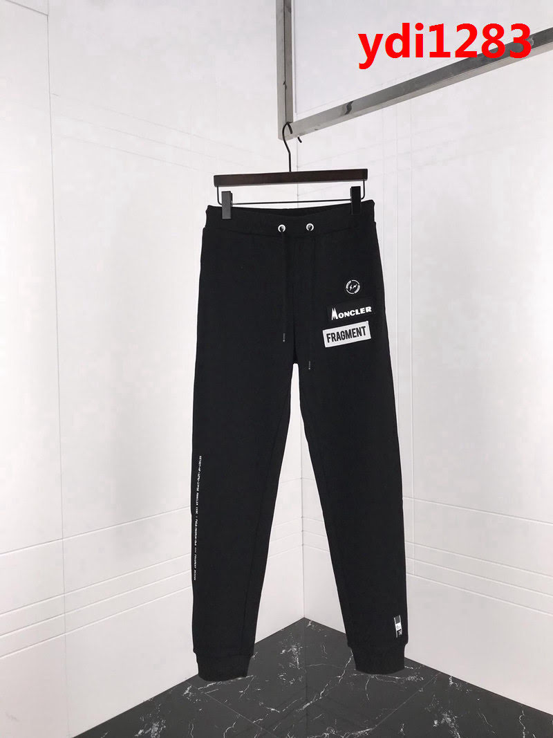 MONCLER蒙口X Fragment18SS蒙口藤原浩閃電限定款 雙LOGO毛巾布刺繡 Backstag男款衛褲 ydi1283