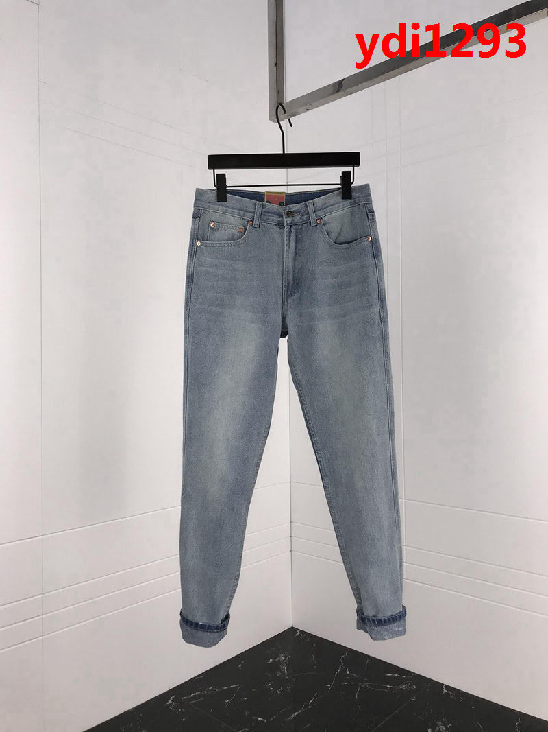 GUCCI古馳 2018ss 虎頭卡紙系列 做舊水洗 男款牛仔褲 四季款 ydi1293