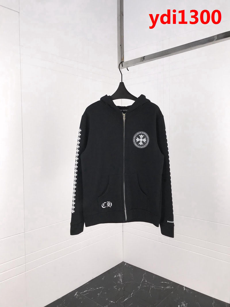 Chrome hearts 克羅心 18ss秋冬新款 梵文印花圖案 加絨加厚拉鏈衛衣 情侶款 ydi1300
