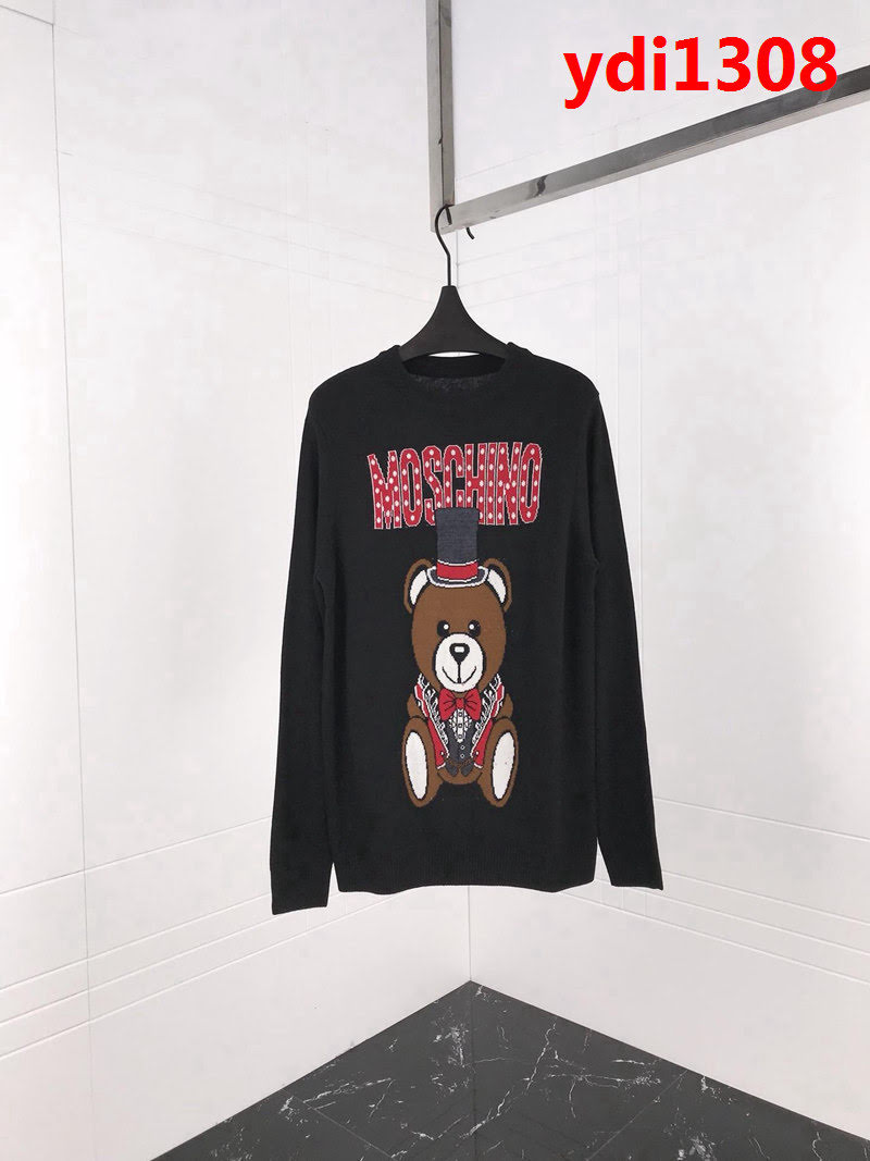 MOSCHIN莫斯奇諾 18SS秋冬新款  減齡款小熊提花圖案毛衣 情侶款  ydi1308
