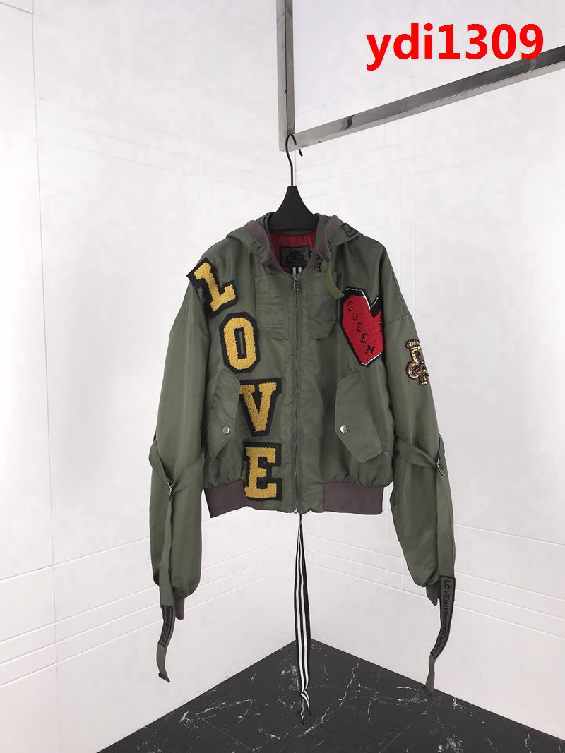 DＧ杜嘉班納 18年秋冬新款 軍綠色飛行員 夾克棉服外套 ydi1309