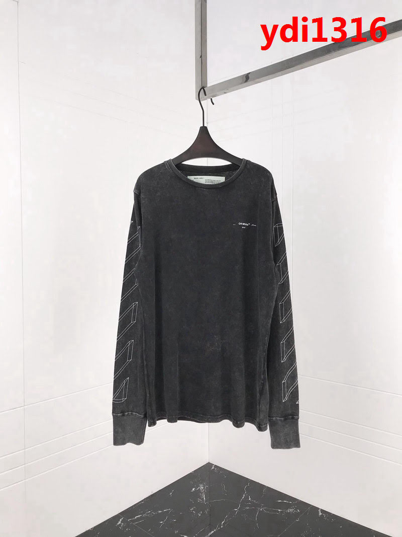 OFF-white18秋冬新款 3D立體印花圖案 純棉長袖T 男女同款 ydi1316