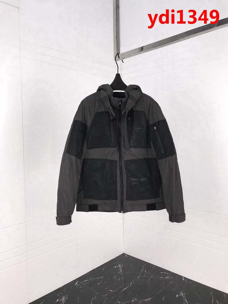 OFF-white 18SS秋冬新款 多處面料拼接 男款羽絨服 ydi1349