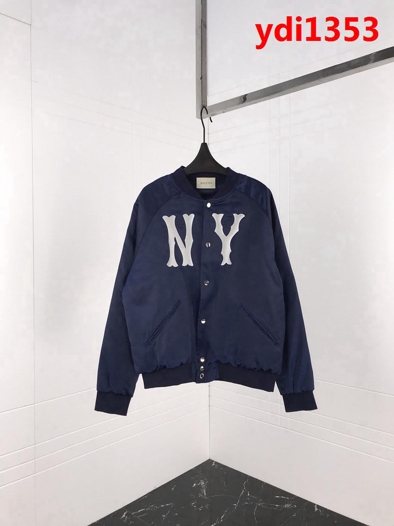 GUCCI古馳 NY系列 18ss秋冬新款 刺繡夾棉外套 情侶款 ydi1353
