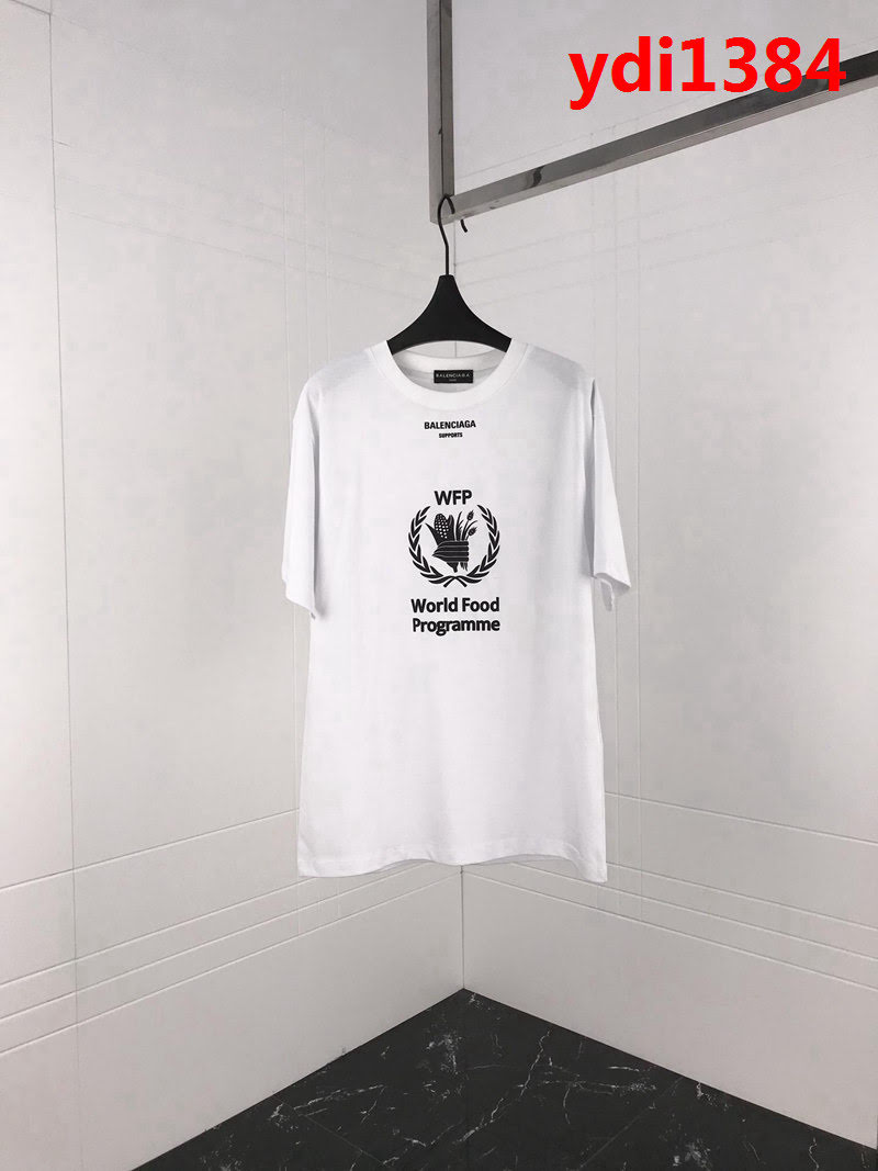 BALENCIAGA巴黎世家 新款 世界糧食計畫署 白色T恤 情侶款 ydi1384