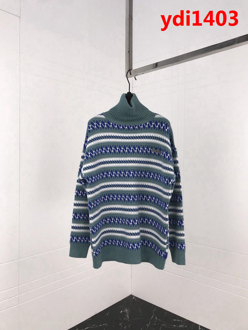 BALENCIAGA巴黎世家 18秋冬新款 高領提花套頭毛衫 情侶款 ydi1403