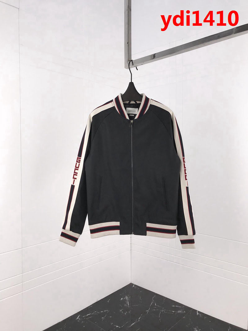GUCCI古馳 18ss秋冬新款 背後G家經典方塊logo 鏤空設計Pu皮衣 男女同款 ydi1410