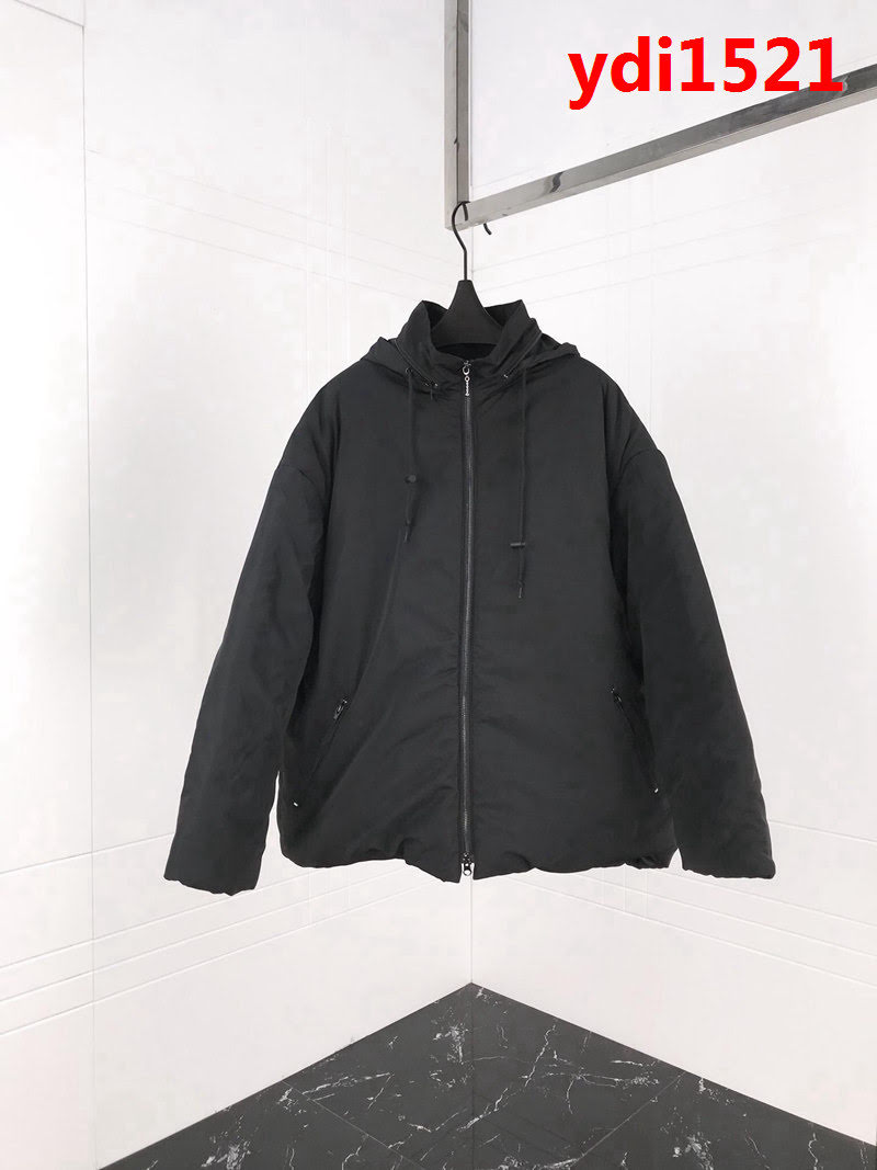 BALENCIAGA巴黎世家 18ss秋冬新款 黑色廓形字母印花 百搭款 棉服外套 OS寬鬆版 情侶款 ydi1521