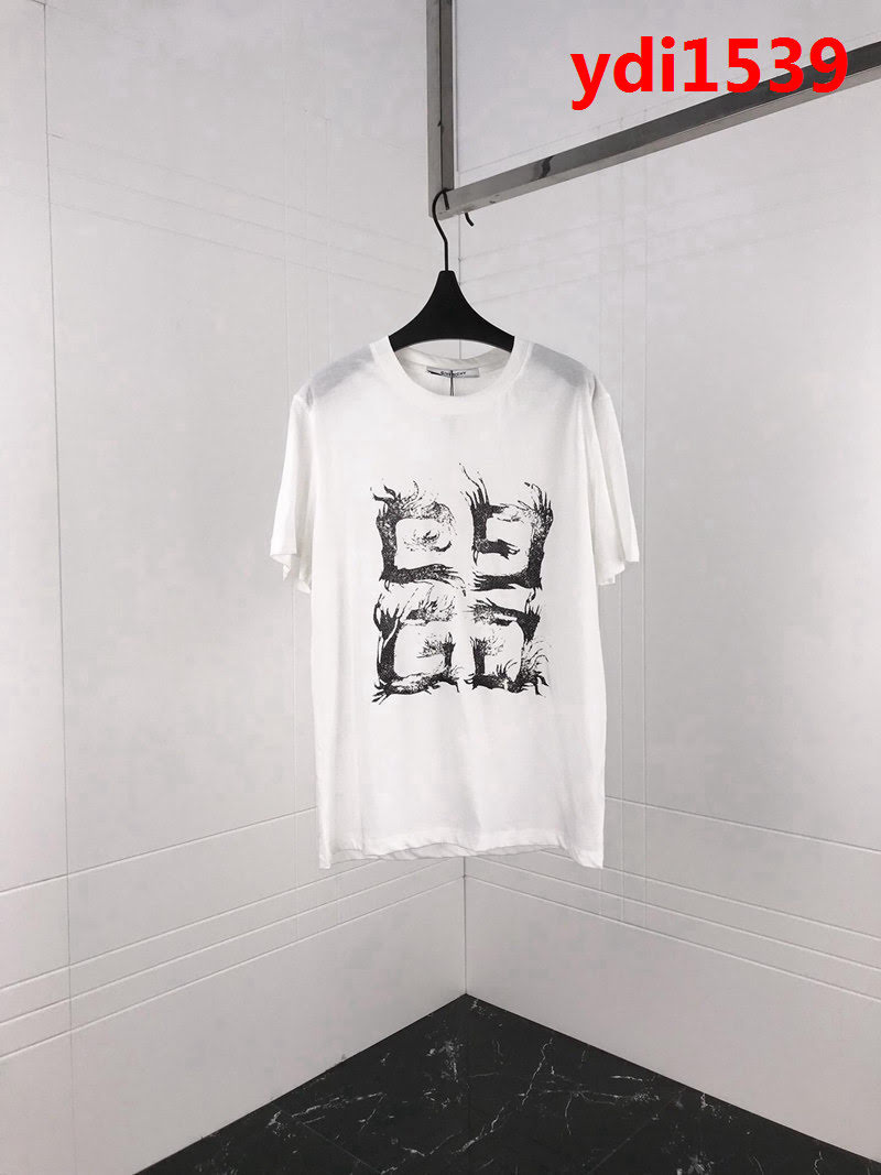 GVC紀梵希 19早春新款 火焰圖案 雙股絲光棉 男款短袖 ydi1539