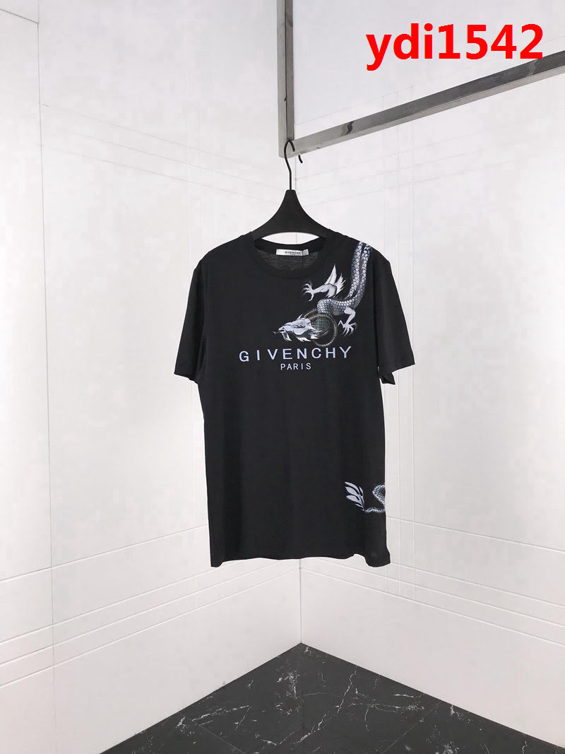 GVC紀梵希 19早春新款 蛟龍印花 雙股絲光棉 男款短袖 ydi1542