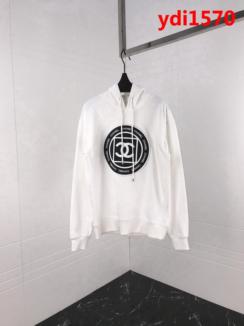 CHANEL香奈兒 18FW最新款 徽章LOGO 加絨加厚連帽衛衣 男女同款 ydi1570