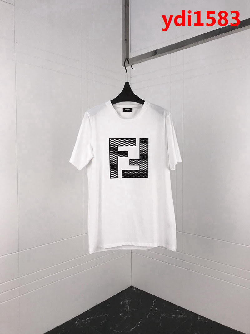 FENDI芬迪 19早春新款 雙F字母 雙股絲光棉短袖 男女同款 ydi1583