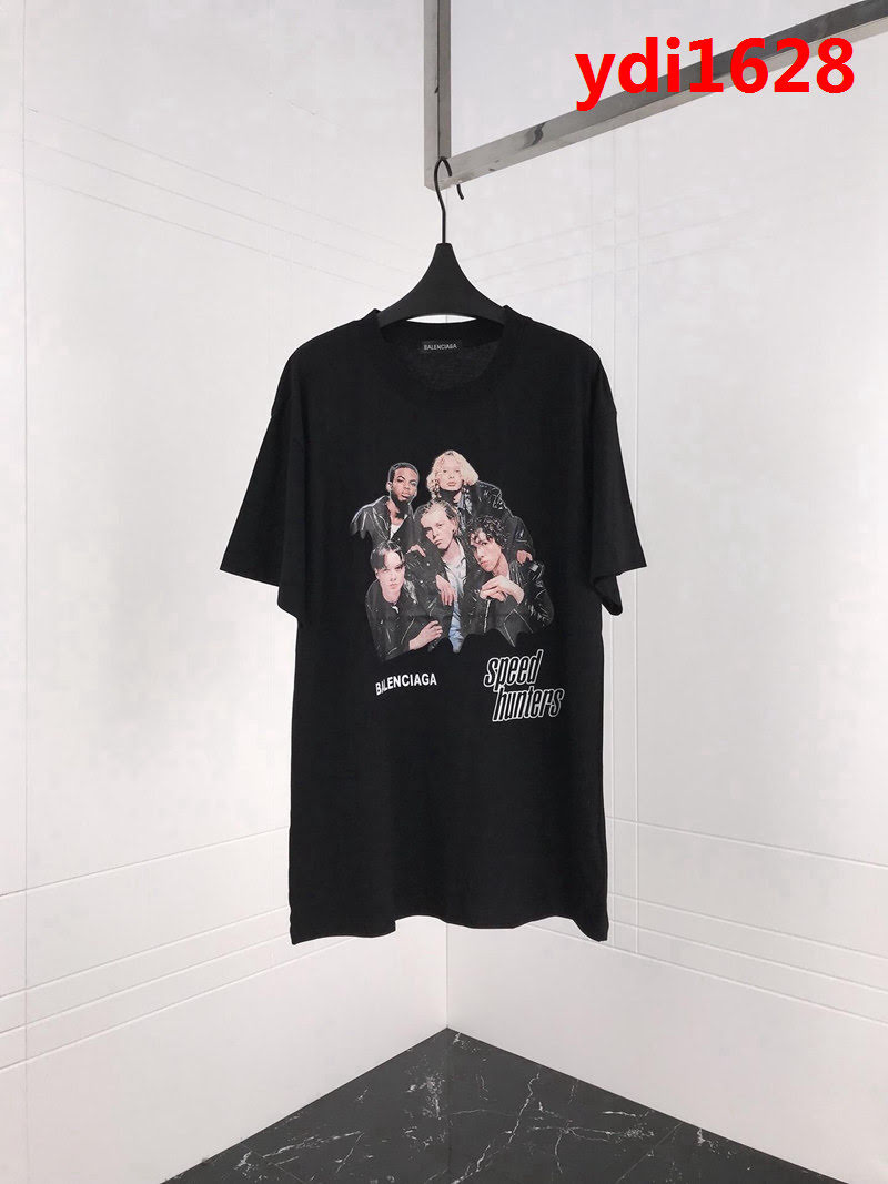 BALENCIAGA巴黎世家 18秋冬巴黎秀款 OS大版型 樂隊短袖 情侶款 ydi1628